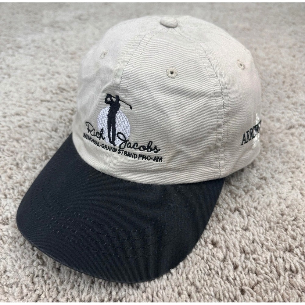 Mens Rick Jacobs Memorial Golf Pro-Am‎ Hat Town Talk Tan Black Cotton Strapback